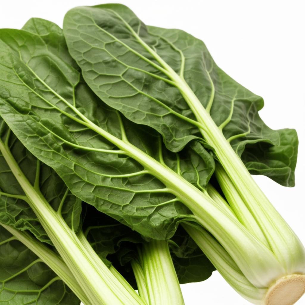 Imagen de una mesa mostrando Acelga fresca, resaltando su vibrante color verde y su riqueza nutricional.