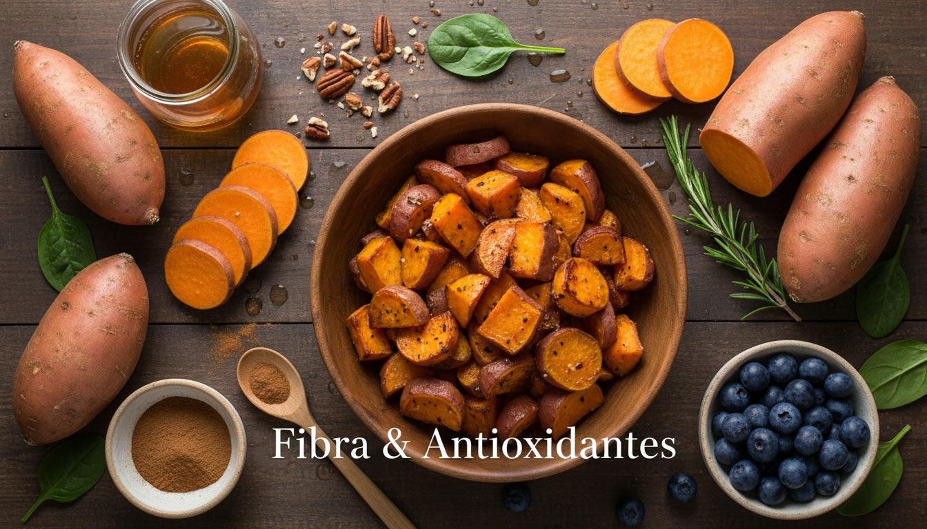 Montón de camotes frescos y vibrantes, de piel anaranjada y pulpa dulce, listos para realzar tu salud con su valor nutricional excepcional y beneficios antioxidantes.