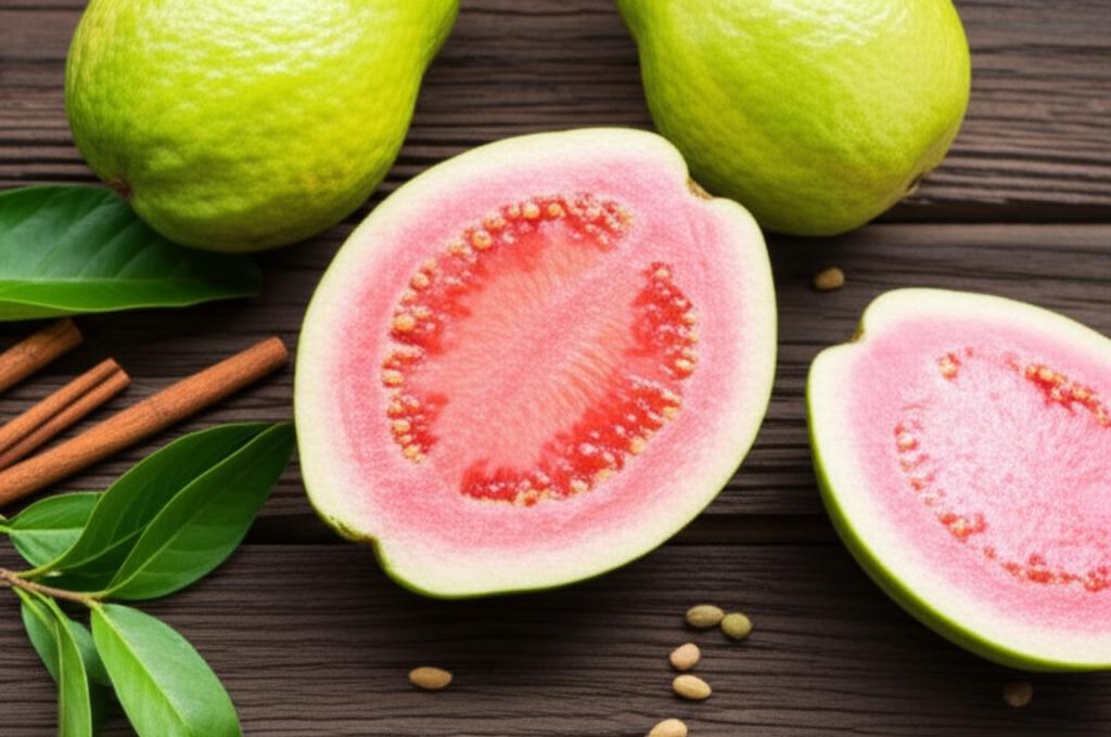 Plato con Guayaba beneficios fresco mostrando su valor nutricional
