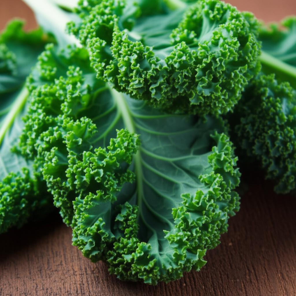 Imagen de una mesa mostrando Kale fresco y vibrante, resaltando su valor nutricional y versatilidad culinaria.