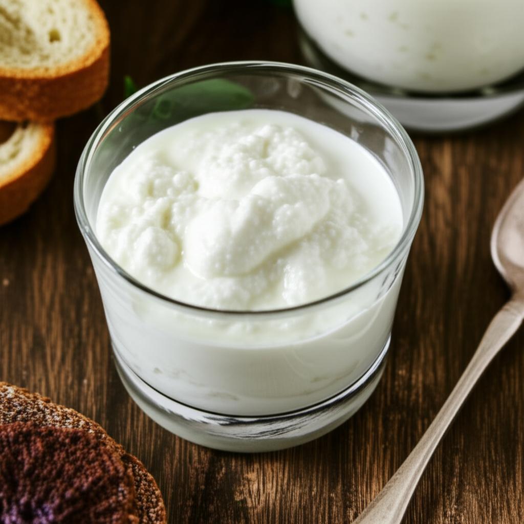 Plato con kéfir fresco mostrando su valor nutricional